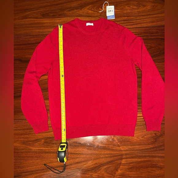 Malo Optimum Red Cashmere Sweater New With Tags - Picture 5 of 10